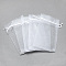 Organza Bags, High Dense, Rectangle, White, 15x10cm