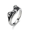 Stainless Steel Frog Finger Rings, Stainless Steel Color, 9mm, US Size 10(19.8mm)