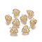 Brass Pendants, Heart, Hollow, Real 18K Gold Plated, 22x18.4x12mm, Hole: 2.3mm