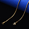 PVD Vacuum Plating 304 Stainless Steel Boston Link Chain Necklace, with Lobster Claw Clasp, Real 18K Gold Plated, 19.68 inch(50cm)x0.6mm