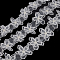 Organza Flower Lace Trims, White, 3 inch(75mm)