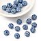 Grade A Rhinestone Beads, Pave Disco Ball Beads, Resin and China Clay, Round, Blue, PP11(1.7~1.8mm), 10mm, Hole: 1.5mm