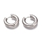 Tarnish Resistant 201 Stainless Steel Huggie Hoop Earrings, with 304 Stainless Steel Pin, Hypoallergenic Earrings, Ring, Stainless Steel Color, 4 Gauge, 22x5mm, Pin: 1mm