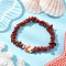 Natural Red Jasper Chips Beads Stretch Bracelets, with Synthetic Turquoise Turtle, Jewely for Women, Inner Diameter: 2-1/8 inch(5.4cm)