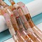 Natural Cherry Blossom Agate Beads Strands, Column, 12x8~8.5mm, Hole: 1.4mm, about 32pcs/strand, 14.49''(36.8cm)