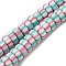 Polymer Clay Beads Strands, Rondelle, Turquoise, 6.5~7x3~3.5mm, Hole: 1.6mm, about 116~123pcs/strand, 15.55~15.94''(39.5~40.5cm)