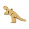 5Pcs 201 Stainless Steel Pendants, Laser Cut, Dinosaur Charm, Golden, 11.5x14.5x1mm, Hole: 0.8mm
