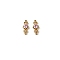 Brass Pave Cubic Zirconia Connector Charms, DIY Jewelry Bracelet Accessories, Golden, Rhombus Links, Plum, 16x6mm