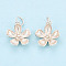 925 Sterling Silver Flower Charms, with 925 Stamp, Silver, 13.5x12.5x4~4.5mm, Jump Ring: 5x0.5mm, Inner Diameter: 4mm