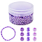 120G Glass Seed Beads, Round Hole, Round, Blue Violet, 3.5~5x2.5~4.5mm, Hole: 1.2~1.5mm, 120g/set