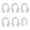 6Pcs 925 Sterling Silver Wire Guardian, Silver, 5x5x2mm, Hole: 0.6mm