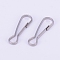 304 Stainless Steel Keychain Clasp Findings, Stainless Steel Color, 30.5x11.5x2.4mm