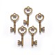 Tibetan Style Alloy Key Pendants X-TIBEP-3277-AB-NR-2