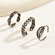 Наборы колец для ног с открытым носком из меди и листьев в винтажном стиле для женщин NZ6509-1