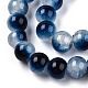 Crackle Baking Painted Imitation Jade Glass Beads Strands X1-DGLA-T003-8mm-15-2