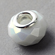 Electroplated Glass European Beads GPDL-Q020-02-2