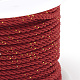 マクラメラテールビーズ糸コード  ナイロンマウステールコード  レッド  2.5~3mm  約27.34ヤード（25m）/ロール NWIR-R043-700-2