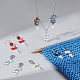 Marqueurs de point de verrouillage pendentif mot rs/ws en perles acryliques avec nœud papillon en alliage HJEW-PH01886-4