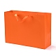 長方形の紙袋  ハンドル付き  ギフトバッグやショッピングバッグ用  レッドオレンジ  28x40x0.6cm CARB-F007-04F-3