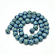 Electroplate Natural Lava Rock Beads Strands G-T058-03C-10MM-2