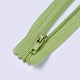 服飾材料  ナイロン閉口ジッパー  ファスナー部品  芝生の緑  23.5~24x2.5cm FIND-WH0009-A23-2