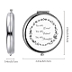 CREATCABIN Love Compact Mirror Stainless Steel You're Valued Beautiful Encouraging Mini Makeup Pocket Travel Engraved Mirrors Silver for Friends Family Graduation Birthday New Year Gifts DIY-WH0245-022-2