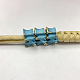 Superfindings 3 pz ottone vertebra cordino perline vintage acciaio blu perline con foro grande cavo antico strumento perline colonna vertebrale europea perline foro 5mm KK-FH0006-54-4