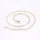 304 Stainless Steel Snake Chain Necklaces NJEW-F226-01G-01-1