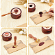 CRASPIRE Clock Wax Seal Stamp 25mm Removable Brass Head Vintage Gear Sealing Wax Stamp with Wooden Handle for Wedding Envelopes Invitations Gift Cards Decoration AJEW-WH0412-0020-3