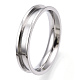201 Stainless Steel Grooved Finger Ring Settings RJEW-TAC0017-4mm-01A-2
