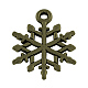 Tibetan Style Alloy Snowflake Pendants TIBEP-19029-AB-NR-1