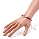 Хамса рука/рука Мириам со сглазом плетеный браслет из бисера для девочек и женщин BJEW-JB06912-02-5