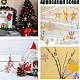 Gorgecraft 24 décoration de sapin de Noël en bois avec pendentif flocon de neige et ange en bois à suspendre - Décorations artisanales rustiques 3D - Décoration de vacances pour le pays des merveilles d'hiver HJEW-GF0001-39C-5