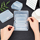 BENECREAT 18 Pack 2.5x1.73x0.78 Rectangle Clear Plastic Bead Storage Containers Box Case with lid for Earplugs CON-BC0006-04-3