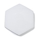 Placa de joyería redonda plana de porcelana hexagonal DJEW-I015-03-5