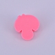 不透明なつや消し樹脂カボション  キノコ  ピンク  17.5x16.5x8.5mm RESI-WH0009-15-2