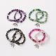 Natural Gemstone Beads Stretch Bracelets BJEW-JB02723-1