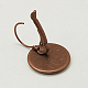 Red Copper Color Brass Leverback Earring Findings X-KK-C1244-16mm-R-NR-3