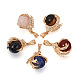 Cheriswelry 5pcs 5 pendentifs en pierres précieuses naturelles de style G-CW0001-04-2