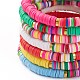 7Pcs Rainbow Polymer Clay Heishi Beads Stretch Bracelets Set BJEW-JB05882-2