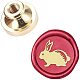 CRASPIRE Wax Seal Stamp Head Rabbit Removable Sealing Brass Stamp Head 25mm for Creative Gift Envelopes Invitations Cards Decoration AJEW-WH0099-067-1