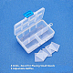 Benecreat10パック8グリッドジュエリーディバイダーボックスオーガナイザー調節可能な透明なプラスチックビーズケース収納容器4.33 x 2.68 x 1.18インチ  区画  1.18 x 0.98 x 1.02インチ CON-BC0001-01-5