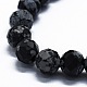 Chapelets de perles de flocon de neige en obsidienne naturelle G-G927-45-3