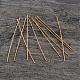 Real 18K Gold Plated Sterling Silver Flat Head Pins STER-H215-0.5x40mm-G-1