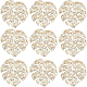 BENECREAT 10Pcs Real 18K Gold Plated Charm Monstera Leaf Brass Pendants Jewelry Findings with Textured for DIY Necklace Bracelet Jewelry Making KK-BC0009-07-1