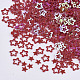 装飾アクセサリー  ポリ塩化ビニールのプラスチック製のスパンコール/スパンコールビーズ  ABカラーメッキ  スター  暗赤色  2.5~3.8x2.5~4x0.4mm  約328000個/500g PVC-T021-10B-2