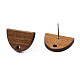 Fornituras de aretes de madera de nogal MAK-N032-009-3