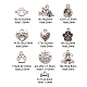 100 pièces 10 styles pendentifs chiot en alliage de style tibétain TIBEP-CJ0001-46-2