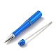プラスチック製のビーズのペン  プレスボールペン  DIYペンの装飾用  ドジャーブルー  146x11.5mm AJEW-L094-01C-2