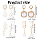 ANATTASOUL 4 Pairs 4 Style Exquisite Plastic Imitation Pearl Beaded Dangle Stud Earrings EJEW-AN0002-09-2